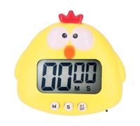 FLEXMAN Petit Minuteur Cuisine Numérique, Compte à Rebours Magnétique avec Support, Fonction Chronométrage, Minuterie Cuisine Numérique Facile à Utiliser pour la Cuisine, Œufs (Poussin Jaune)