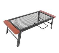 flexman Table de Grill Pliable avec Bureau en Filet, 26X11.8X8.3 Pouces Table de Camping en Filet en Fer avec Poignée, Extérieur Portable pour Pique Nique, Camping, Barbecue, Plage