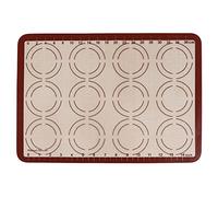 FLEXMAN Tapis de Cuisson en Silicone Anti Adhésif Réutilisable pour la Cuisson de la Dinde, de la Viande, des Légumes, du Pain, des Fruits, des Desserts, des Biscuits (42 * 29,5 [12 doubles cercles