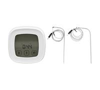 FLEXMAN Thermomètre à Aliments Numériques, Thermomètre à Grill à Cuisson Alimentaire en Lecture Instantanée, Écran Tactile Afficher le Thermomètre à Viande Numérique avec 2 Sondes