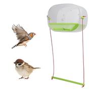 FLEXMAN Window Bird Feeder, 16,5X12x8cm Aspirant Tasse Transparente Maison de Fenêtre d'Oiseau Mangeoires à Oiseaux Polyvalents à L'Extérieur avec Balançoires, Plateau Amovible