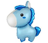 Flexmetal Ballon Licorne Bleu, Gonflable en Mylar, Décoration d'anniversaire