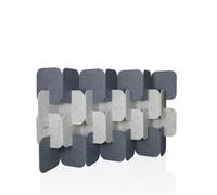 Cloison acoustique FLEXMIUT PLUG PET lot de 4 109 × 170 × 25 cm gris/gris clair hjh OFFICE Gris/Gris Clair G