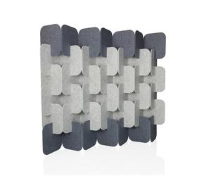 FLEXMIUT PLUG | Ensemble de 6 pièces (H × l × P) 164 × 174 × 25 cm - Cloison de séparation gris clair