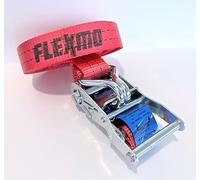FLEXMO Lot de 8 sangles d'arrimage | 2000 kg | Sangles d'arrimage de 8 m avec cliquet 2 pièces | En deux parties avec crochet Sangle à cliquet Orange 35 mm 2000 daN 2 t Industrie | Qualité de KÖGL