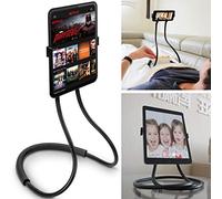 Flex'n'Chill Pro Support de Nuque Housse et Support pour Tablette, Fonction de Col de Cygne avec Pince de 2 Prises d'Lazy pour Smartphones et Tablettes Tels Que iPad iPhone Samsung, rotative étui
