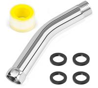 FLEXNOVA Extension de pommeau de douche, en acier inoxydable G1/2, adaptateur 1/2", avec bande d'étanchéité filetée et 4 joints, pièce de rechange pour pommeau de douche, salle de bain