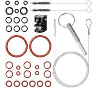 FLEXNOVA Lot de 34 clés à tête ovale avec porte-clés pour machines à café Jura, joints d'étanchéité de rechange avec brosse de nettoyage pour machines à café Jura/Krups