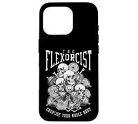 Flexorcist Entraîneur de Fitness Amusant Motif crânes d'halloween Coque pour iPhone 16 Pro