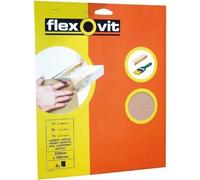FLEXOVIT - 4 Papiers de verre grain fin sur carte Flexovit