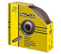 Flexovit 63642512992 Rouleau de tissu flexible en oxyde d'aluminium dans boîte distributrice KF271 80 grains 38 mm H x 25 m L