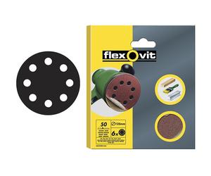 Flexovit Hook & Loop Disque de Ponçage 125mm Gros 50G (Pack 15) FLV26707