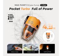 FLEXTAIL MAX PUMP 3 - Pompe à air électrique, pompe de camping portable avec lumière ambiante à 3 niveaux pour lit pneumatique, matelas de couchage, sac sous vide Black