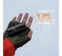 FLEXTAIL ZERO PUMP - Pompe à air de camping 30 g, gonfleur électrique portable pour coussinets de couchage, 1 batterie rechargeable incluse Black