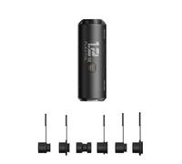 FLEXTAILGEAR Mini pompe à air de 34 g, gonfleur électrique portable pour matelas de couchage, haut débit 180 l/min, 6 buses d'air, 1 batterie remplaçable et rechargeable incluse