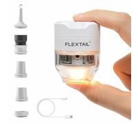 FLEXTAILGEAR Tiny Pump 3X, Mini Pompe à Air Électrique Portable 3-en-1 Gonfleur avec Lanterne LED 5 Modes, Pompe à Vide Légère et Silencieuse pour Sac de Rangement, Matelas de Camping et Bouée