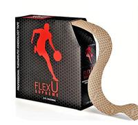 FLEXU Kinesiologie-Tape Ruban en Vrac 35 mètres continus ou 140 Bandes prédécoupées. (Beige)