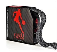 FLEXU Kinesiologie-Tape Ruban en Vrac 35 mètres continus ou 140 Bandes prédécoupées. (Noir prédécoupé)
