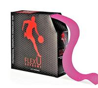 FLEXU Kinesiologie-Tape Ruban en Vrac 35 mètres continus ou 140 Bandes prédécoupées (Rose continu)