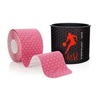 FLEXU Ruban de kinésiologie Rouleau Unique (prédécoupé ou continu) ; Propriétés avancées de résistance et de flexibilité ; Récupération thérapeutique Plus Durable ; Bande de Sport (Rose prédécoupé)