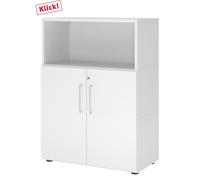 FlexWall | 3 HC | Portes + corps | avec pieds réglables - Blanc/Blanc