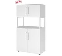 FlexWall | 4 HC | 2 x portes + cadre | avec pieds réglables - Blanc/Blanc