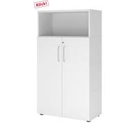FlexWall | 4 HC | Portes + corps | avec pieds réglables - Blanc/Blanc