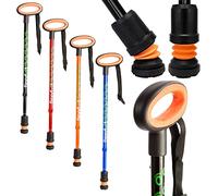 Flexyfoot Canne à Poignée Ovale Absorbe Chocs Noir Améliore Sécurité/Prise en Main, Réduit Chocs/Secousses 1 Unité