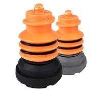 Flexyfoot Embout d’amortisseur de béquille de remplacement - Améliore la prise en main et la sécurité, réduit les glissades et atténue les chocs dus aux impacts - Noir - Lot de 2