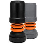 Flexyfoot Lot de 4 embouts de béquille absorbant les chocs - Toutes tailles et couleurs disponibles ici noir - Améliore la prise en main, améliore la sécurité, améliore le confort - Noir - 16 mm - Lot