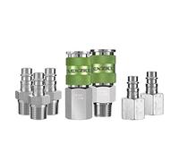 Flexzilla Kit de coupleur et prise Pro haut débit - Corps de 6,35 mm - NPT - 7 pièces - A53657FZ