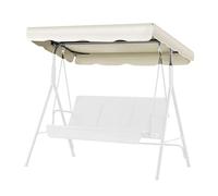 Flexzion Auvent de Remplacement pour balançoire extérieure - 183 cm x 132 cm pour balançoire Banc à 2 Places en Tissu d'ombrage imperméable et résistant aux UV pour Jardin, Patio, Cour,