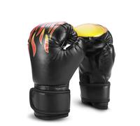 Flexzion Gants de Boxe Enfant de 3-8 Ans, Gant Boxe pour Enfants - 4oz avec Support Enveloppant, idéal pour entraînement, Sac de Frappe, Sparring, Kickboxing, Accessoire Sportif, Noir