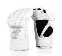 Flexzion Gants MMA Mitaines Boxe Arts Martiaux Adulte MMA Punching Gloves Blanc