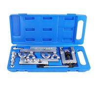 Flexzion Kit d'outils d'évasement et de sertissage à 45 degrés pour tube en cuivre souple de type extrusion d'eau et de gaz pour plomberie automobile 14 pièces avec étui de transport portable