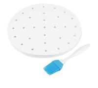 Flexzion Lot de 100 feuilles de papier parchemin perforées pour friteuse à air, 19 cm x 23 cm 7.5 Inch Convient pour les friteuses à air de 3,5/3,7 QT.