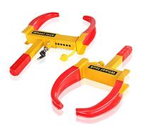 Flexzion Lot de 2 colliers de serrage de roue antivol pour coffre de stationnement, robuste, réglable pour voiture, camping-car, VUS, caravane, camion, bateau, remorque, chariots de golf avec deux