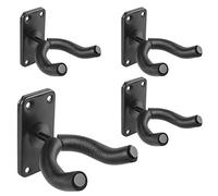 Flexzion Lot de 4 crochets muraux pour guitare, mandoline, banjo, basse, instrument de musique à domicile avec fourche recouverte de mousse pour guitare électrique, acoustique, mandoline, banjo,