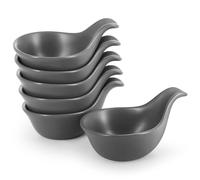 Flexzion Lot de 6 petits bols à tremper en céramique avec poignée, tasses à condiments, plats à sauce soja, ramequins en porcelaine, porte-sauce, récipients pour petits plats d'accompagnement, sauces,