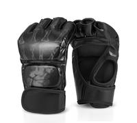 Flexzion Mitaines MMA Mitaines Mitaines MMA Arts Martiaux Mixte Karaté Taekwondo Sparring Gants de frappe pour Hommes Femmes Adultes Noir