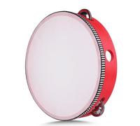 Flexzion Ordinateur de poche Tambourin 8" pouces simple rangée 5 paires Jingles - Hand Held Percussions Lune musicale Tambourin avec poignée ergonomique pour enfants adultes en classe Cadeau Fête Ktv