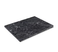 Flexzion Planche à pâtisserie en marbre avec pieds en caoutchouc antidérapants, noir, 30.5x40.6 cm, antiadhésive, résistante aux taches et à la chaleur, servir des couverts pour les fêtes, la cuisine