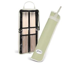 Flexzion Sac pour Baguettes de Batterie Accessoires pour Percussion Étui avec Crochet, Porte-Cartes, Sangle d'épaule réglable, poignée de Transport, Support pour 4 Paires de Baguettes