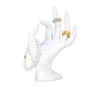 Flexzion Support à bijoux pour bracelet, montre, bague - Mannequin de bras de mannequin féminin en polyrésine blanche