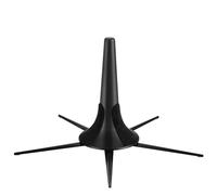 Flexzion Support de trompette pliable compact portable à 5 pieds en métal avec patins en feutre anti-rayures,Support stable,Bracelet en laiton,Noir