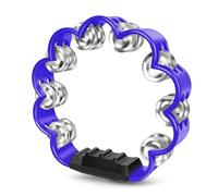 Flexzion Tambourin à fleurs - Instrument de percussion portable de 20,3 cm avec grelots en métal et poignée ergonomique - Petit tambourin pour adultes, enfants, église, fêtes et événements musicaux