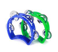 Flexzion Tambourin Bell Instruments de musique à percussion (bleu et vert)