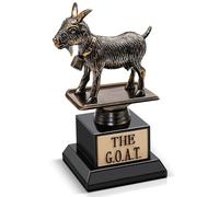 Flexzion The Goat Trophy Award - Trophée amusant pour adultes, plaque gravée avec statue, plaque cadeau de reconnaissance unique pour sports fantastiques, employé, enseignant, patron, ami, et plus