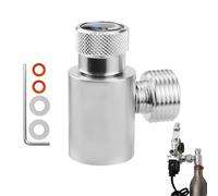 Fleymu Adapter de Cylindre de réservoir de CO2, CO2 Cylindre Régulateur TR21.4 to W21.8, Remplissage de CO2 pour SodaStream, CO2 Adaptateur Cylindre Recharge, pour Kit de Connecteur CO2 (Argent)