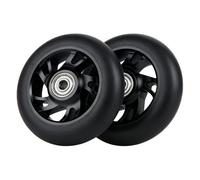 Fleymu Roues de Trottinette Pro Stunt 100mm, 2Pcs Scooter Replacement Wheels avec ABEC 9 Roulement, Compatible Trottinette Stunt et la plupart des trottinettes Freestyle avec roues de 100 mm (noir)